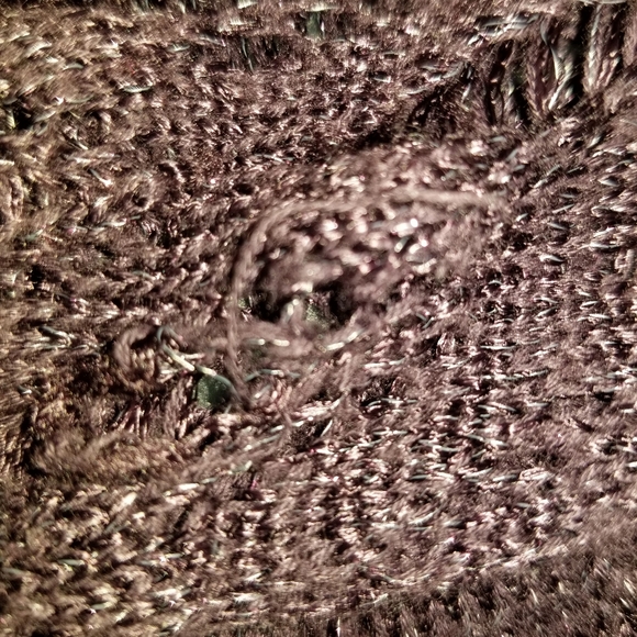 Guess Knit style Rich Purple Sweater with Gold Threading - Picture 5 of 5